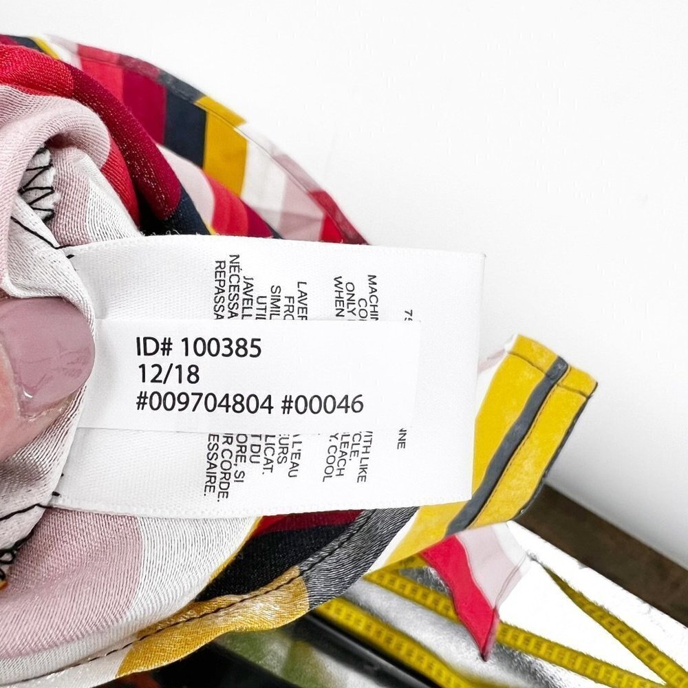 Express Red Multicolor Stripe Button Down Top Siz… - image 5